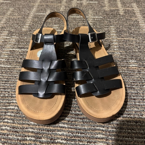 Black Strappy Sandals - Picture 2 of 4